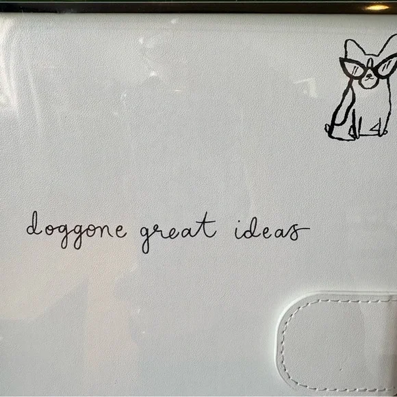 Kate Spade Journal & Pencil Case Set Leather NEW Dog Party Office Teacher Gift - Picture 4 of 7